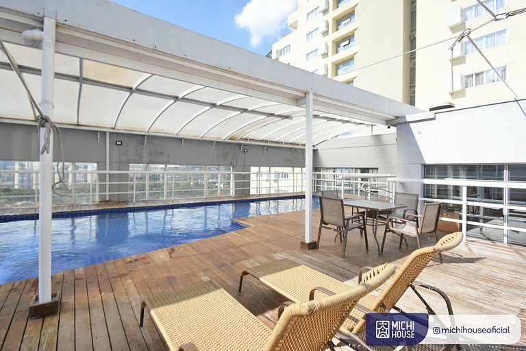 Confortável Flat em Alphaville AC/WF Al Mamore