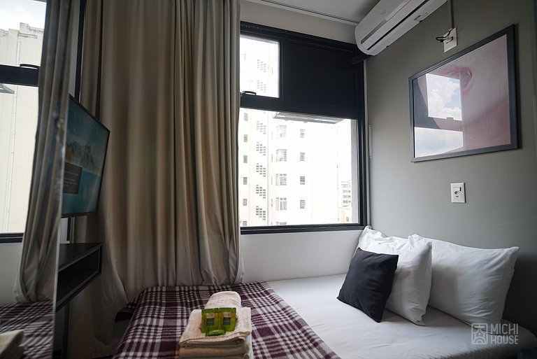 Confortavel Studio Metro/Santa Casa com WF/AC