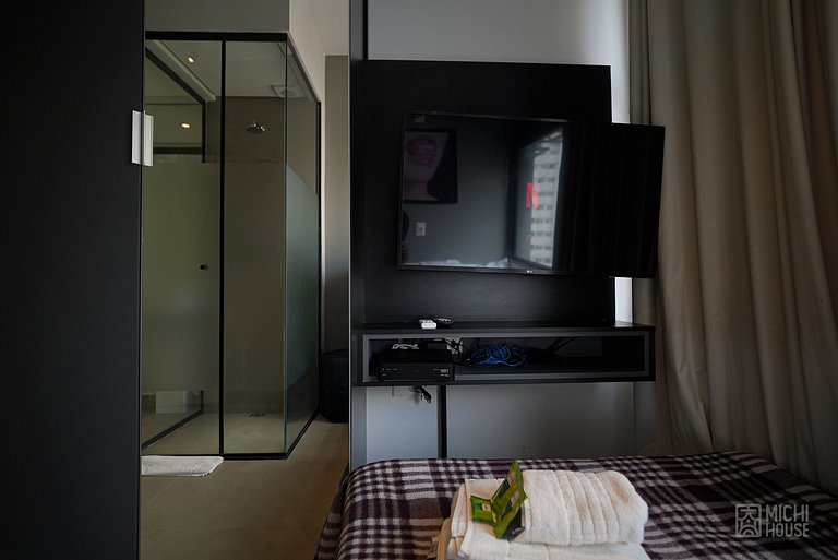Confortavel Studio Metro/Santa Casa com WF/AC
