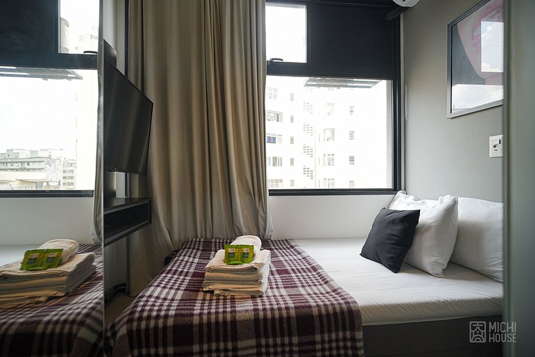 Confortavel Studio Metro/Santa Casa com WF/AC