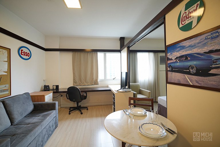 Moderno Flat em Alphaville/Cafe da manha com AC