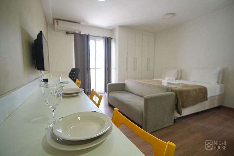 Encantador Studio Bento Freitas AC/WF Cama Queen