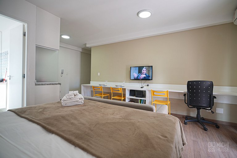Encantador Studio Bento Freitas AC/WF Cama Queen
