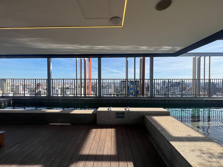 Elegante Studio Jardins/Rebouças/HC com AC/WF