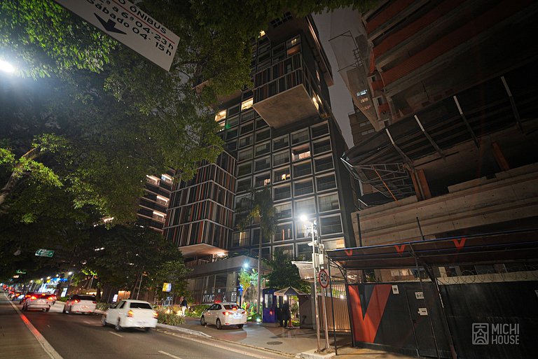 Estiloso Studio Jardins/Rebouças/HC com AC/WF
