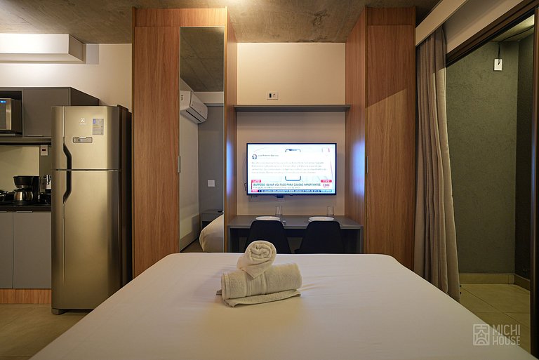 Elegante Studio Jardins/Rebouças/HC com Ar/Wifi