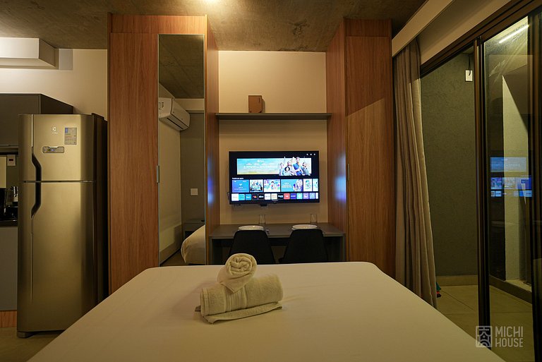 Elegante Studio Jardins/Rebouças/HC com Ar/Wifi