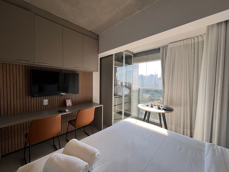 Belo Studio Metro Paraiso Vista Incrivel