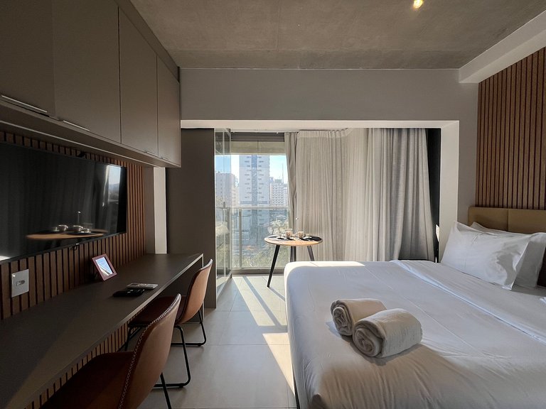 Belo Studio Metro Paraiso Vista Incrivel