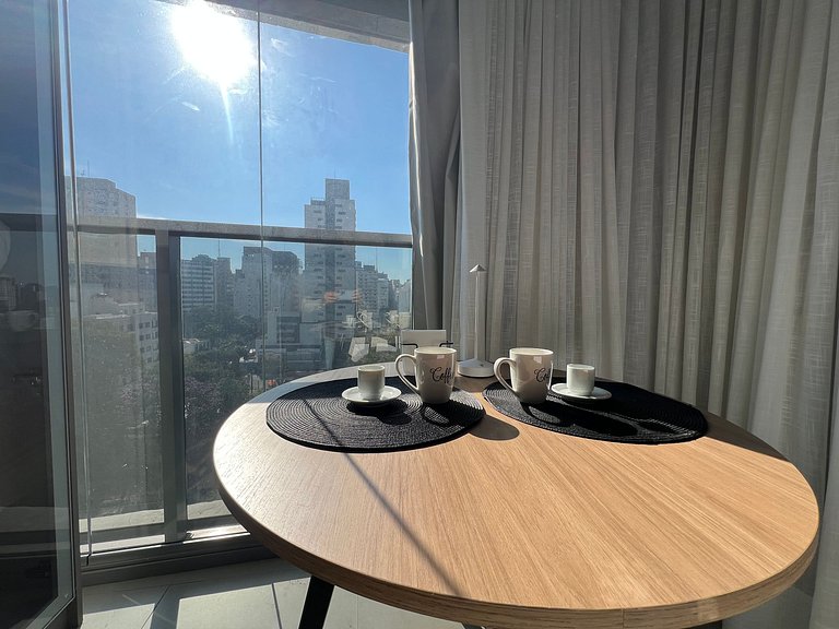 Belo Studio Metro Paraiso Vista Incrivel