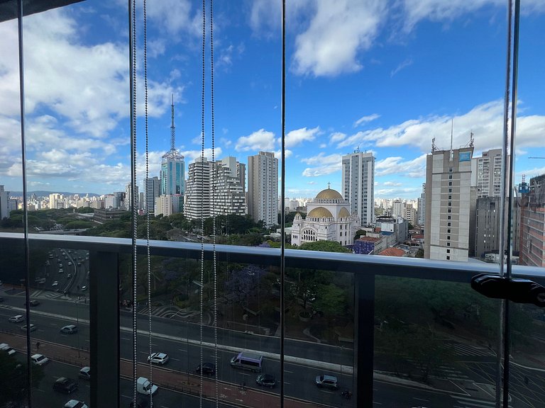 Belo Studio Metro Paraiso Vista Incrivel