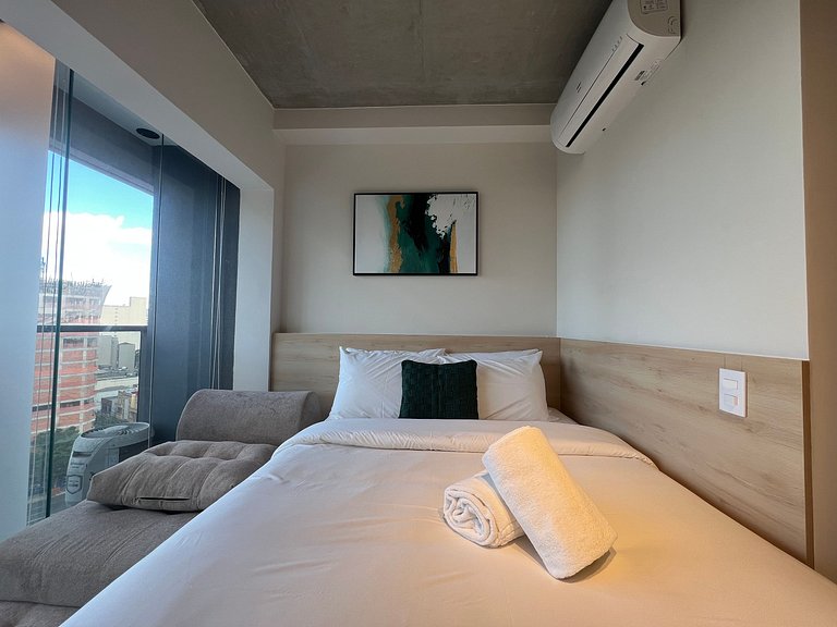 Belo Studio Metro Paraiso Vista Incrivel