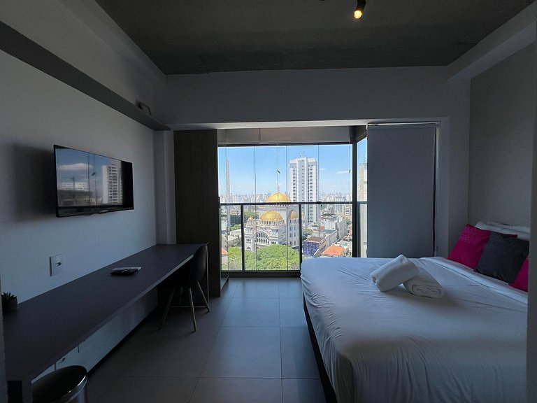 Belo Studio Metro Paraiso Vista Incrivel
