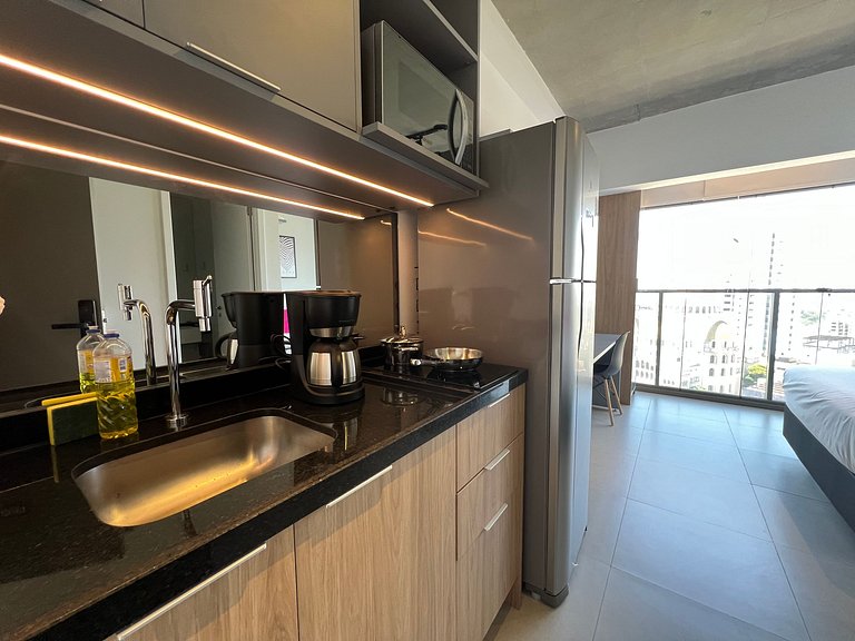 Belo Studio Metro Paraiso Vista Incrivel