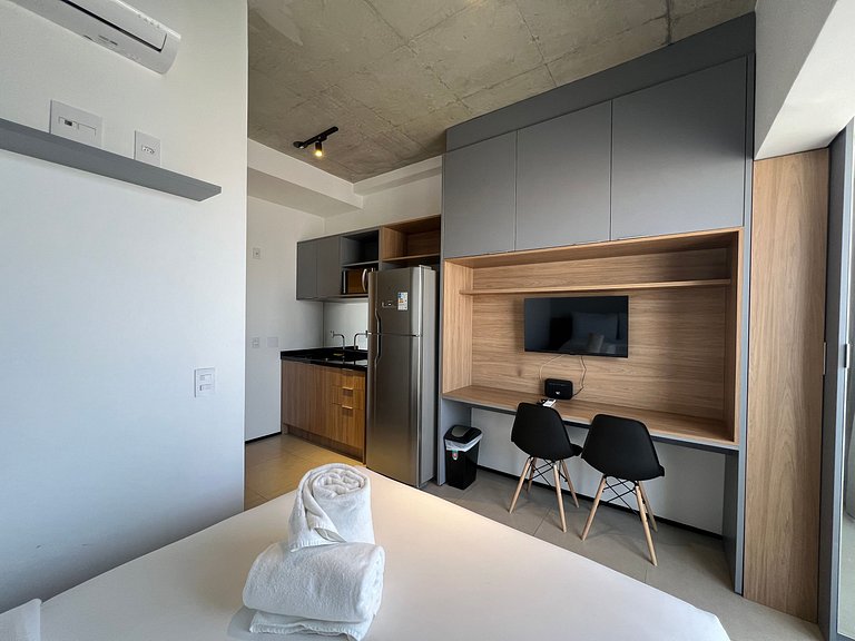 Belo Studio Metro Paraiso Vista Incrivel