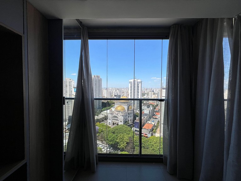 Belo Studio Metro Paraiso Vista Incrivel