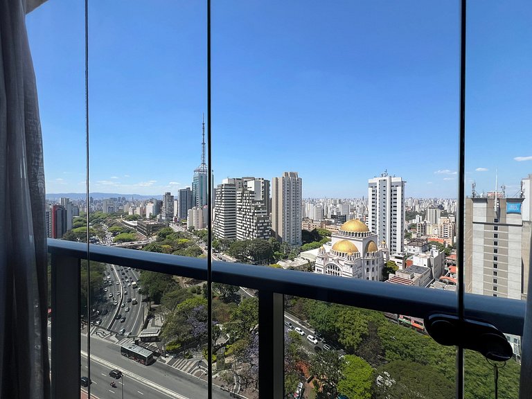 Belo Studio Metro Paraiso Vista Incrivel