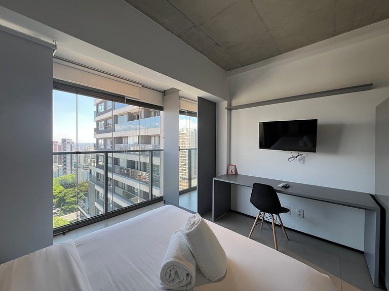 Belo Studio Metro Paraiso Vista Incrivel