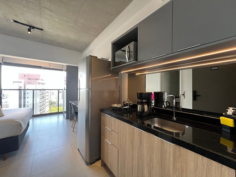 Belo Studio Metro Paraiso Vista Incrivel