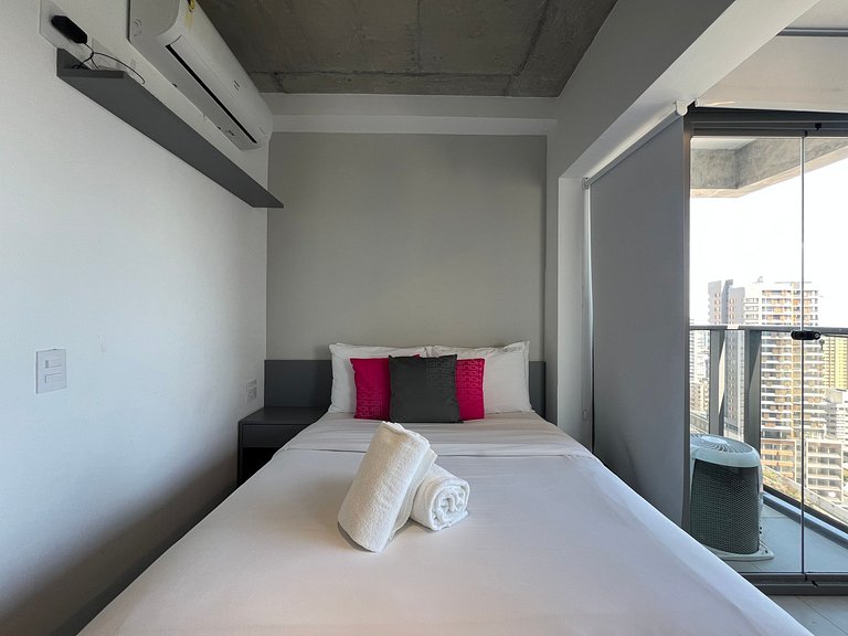 Belo Studio Metro Paraiso Vista Incrivel