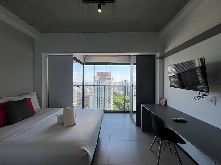 Belo Studio Metro Paraiso Vista Incrivel