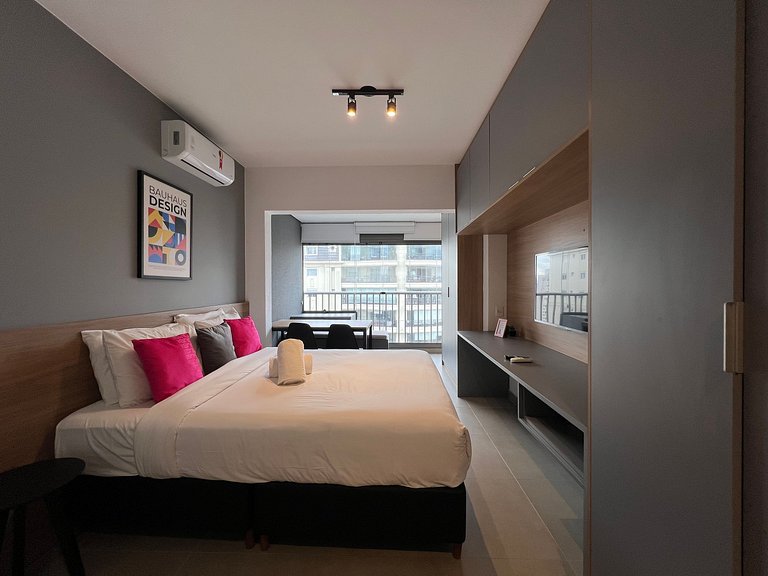 Maravilhoso Studio Moema com AC/WF