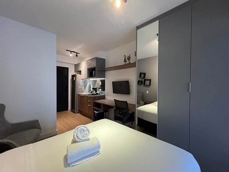 Maravilhoso Studio Moema com AC/WF