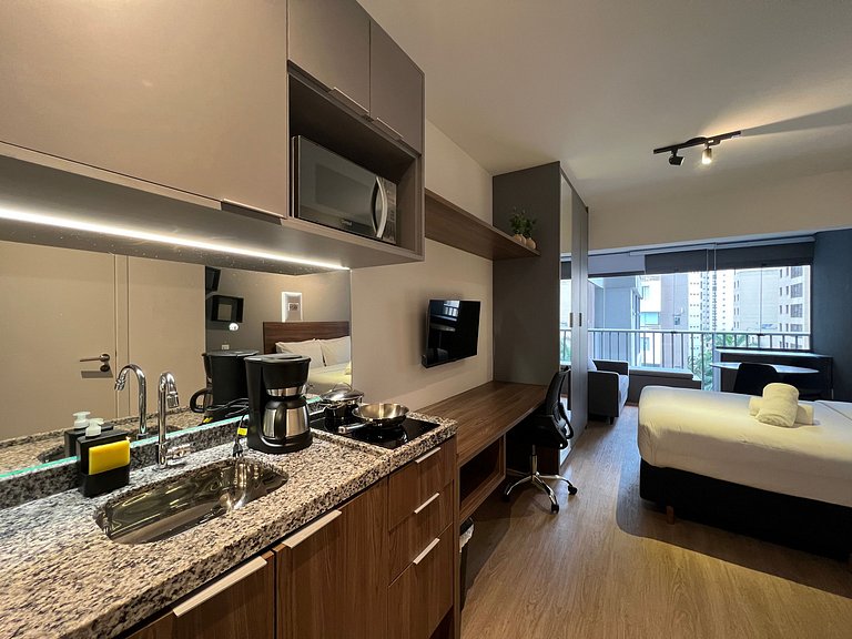 Maravilhoso Studio Moema com AC/WF