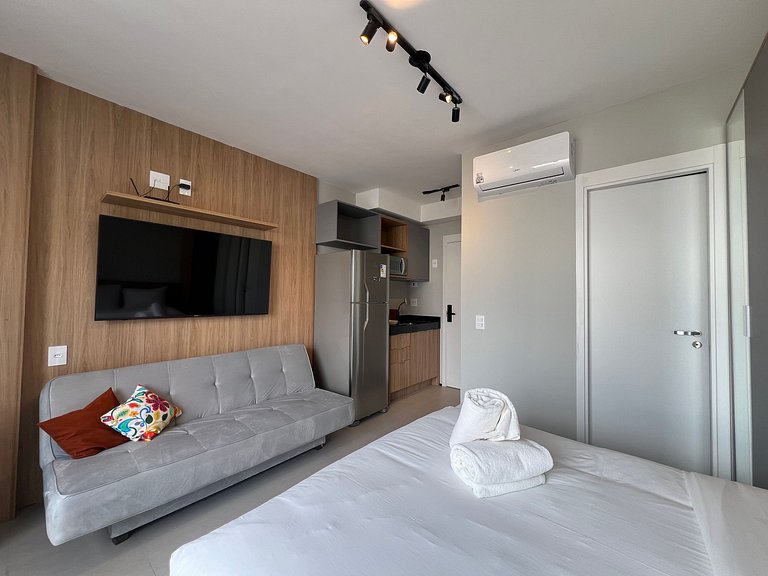 Espaçoso Studio Metro Vl Mariana com Ac/Wf