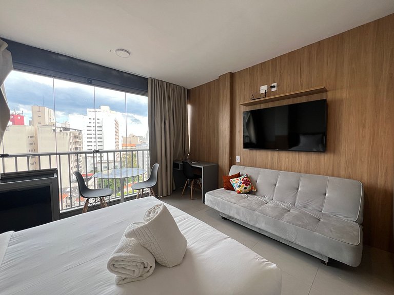 Espaçoso Studio Metro Vl Mariana com Ac/Wf