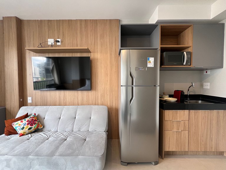 Espaçoso Studio Metro Vl Mariana com Ac/Wf