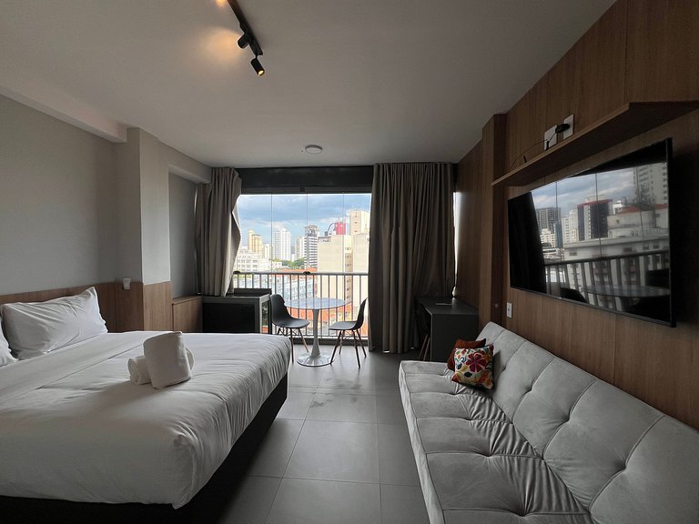 Espaçoso Studio Metro Vl Mariana com Ac/Wf