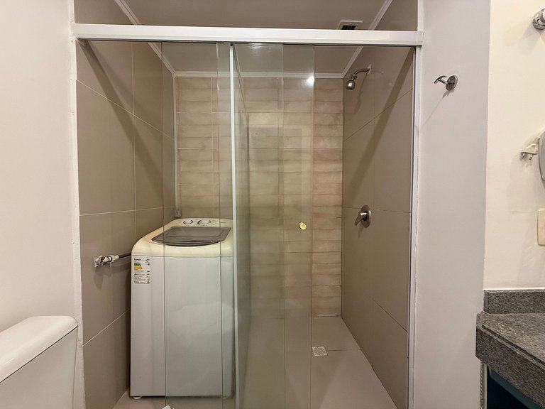 Confortável Flat no Centro Alphaville com Ar/Wifi
