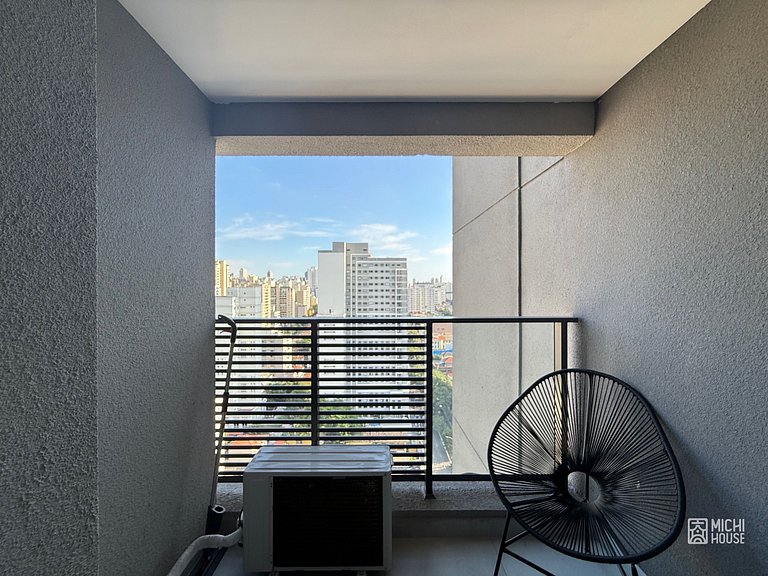 Studio a 5 Min do Allianz • Lazer Completo