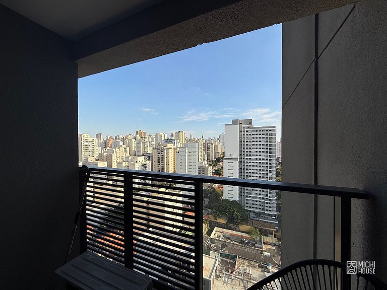 Studio a 5 Min do Allianz • Lazer Completo