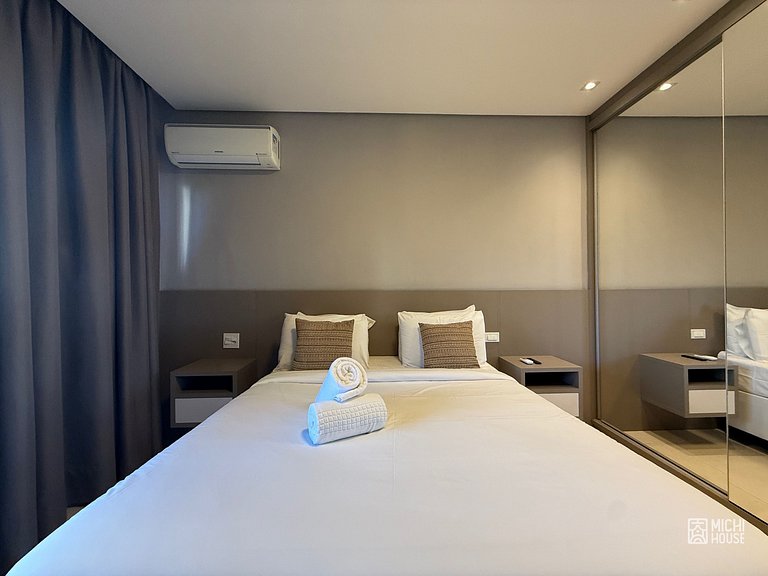 Apartamento Moderno • Alphaville • 1 Quarto • Ar