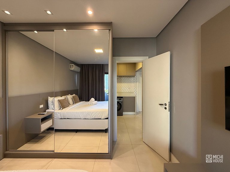 Apartamento Moderno • Alphaville • 1 Quarto • Ar