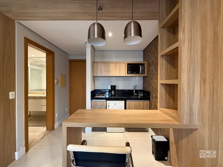 Moderno Flat Executivo • Alphaville • Ar • Wifi