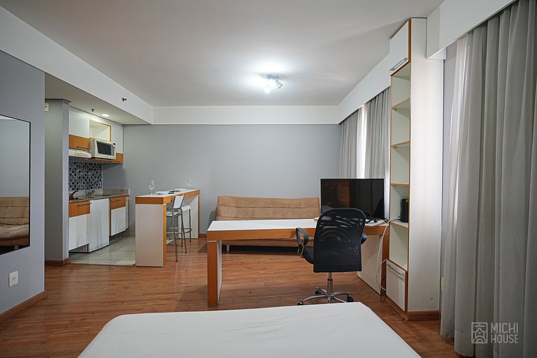Moderno Flat Executivo • Alphaville • Ar • Wifi