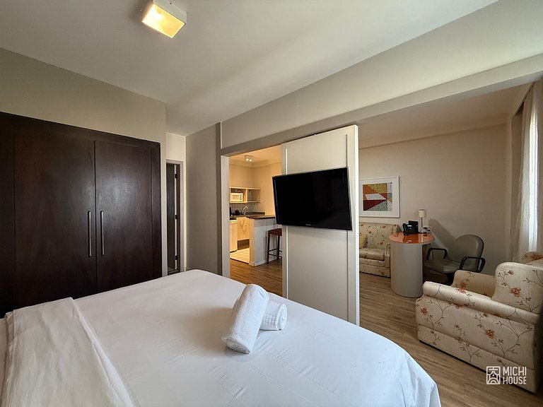 Flat Exclusivo em Alphaville • Centro • Ar • Wifi