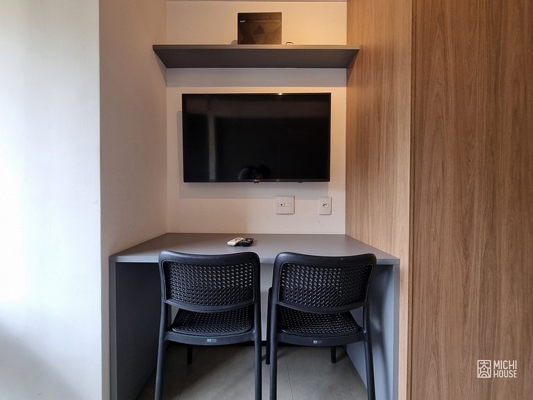 Estiloso Studio Jardins/Rebouças/HC com Ar/Wifi