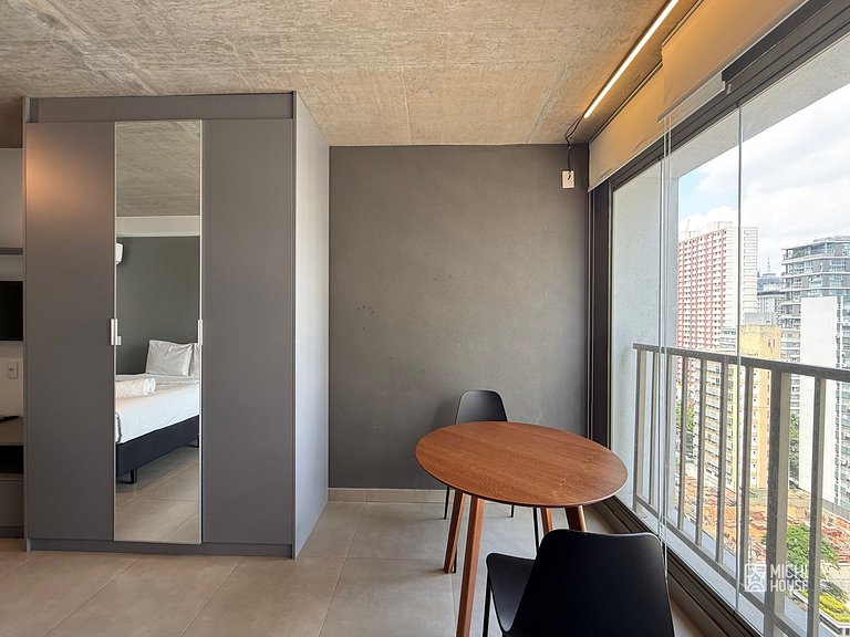Incrivel Studio Metro Oscar Freire/HC com Wifi/Ar