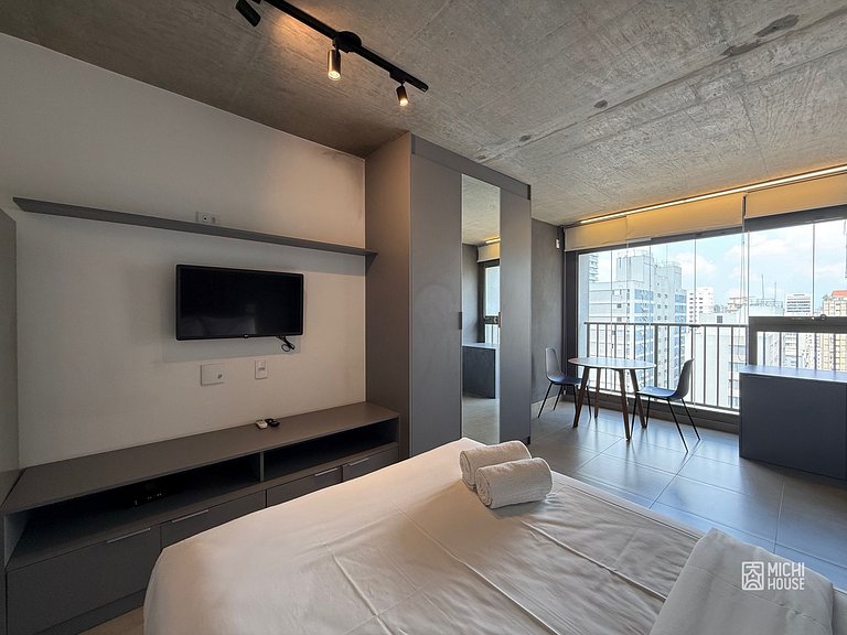 Incrivel Studio Metro Oscar Freire/HC com Wifi/Ar