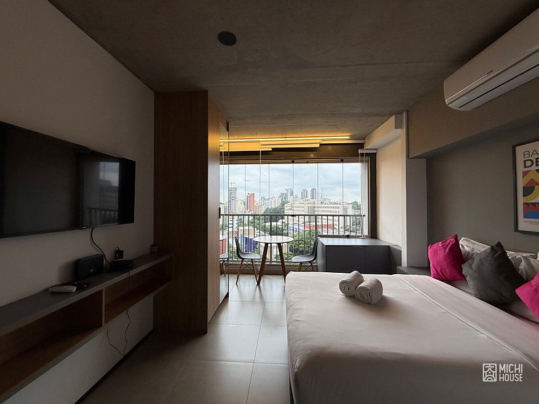 Perfeito Studio Metro Oscar Freire/HC com Wifi/Ar