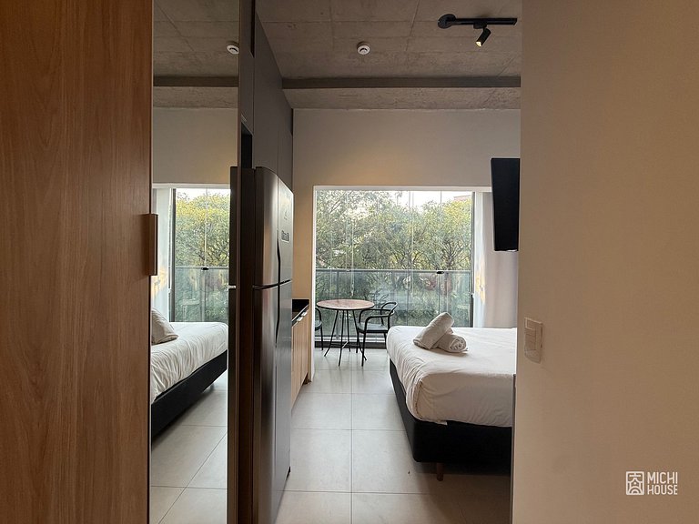 Espaçoso Studio Metro Paraiso com Coworking Ar/Wf