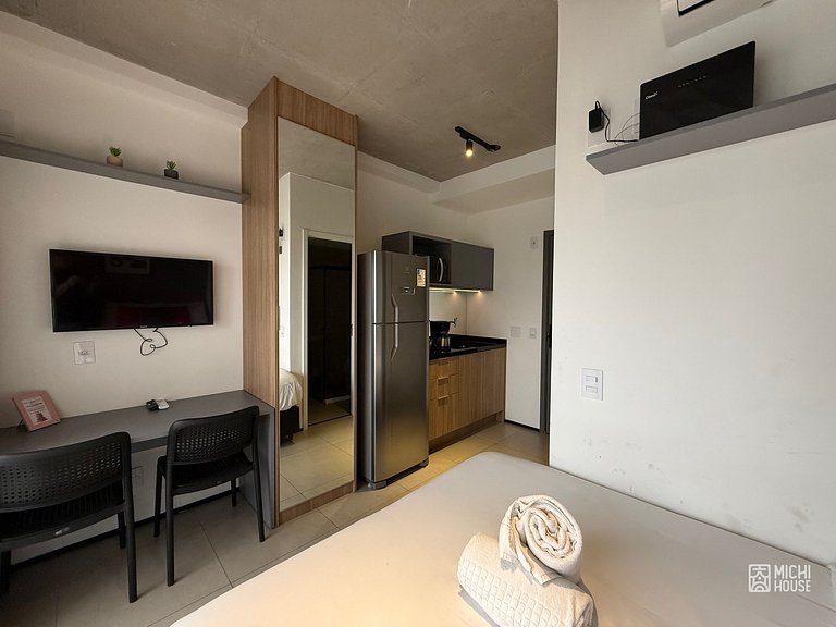 Charmoso Studio Metro Paraiso Coworking e Ar/Wifi