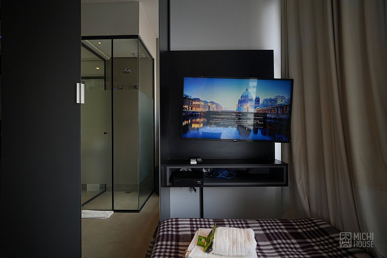 Confortavel Studio Metro/Santa Casa com Ar/Wifi