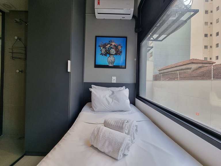 Descolado Studio Metro/Santa Casa com Ar/Wifi