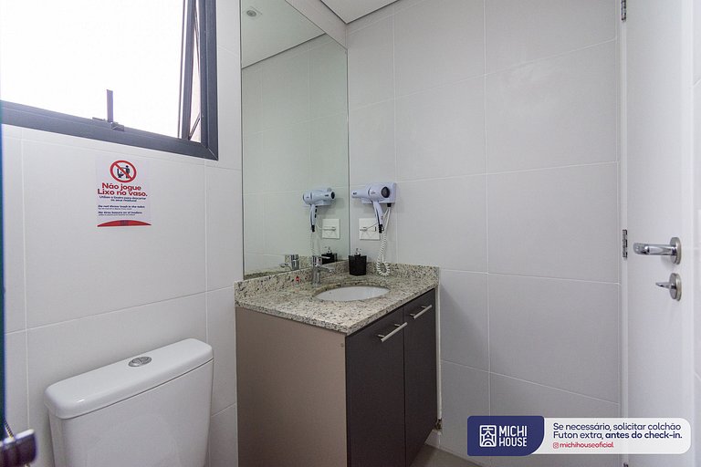 Belo Studio Metro Paraiso com Ar/Wifi