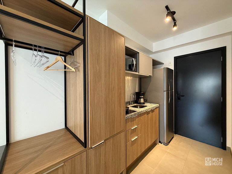 Maravilhoso Studio Moema Av Ibirapuera com Ar/Wifi